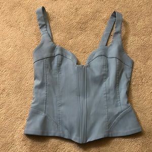 Zara blue corset top